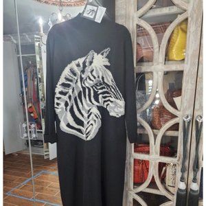 Sassy Jones Zebra Sweater Dress